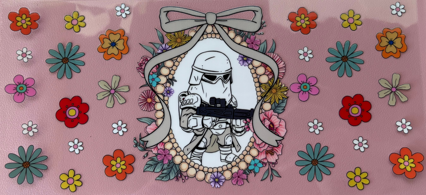 UV DTF wrap action figure florals