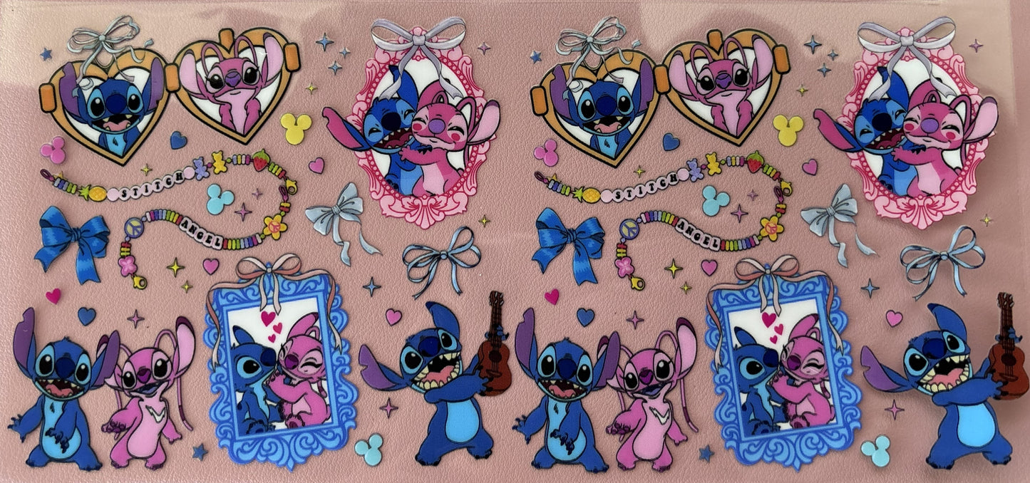 UV DTF wrap characters bows hearts alien
