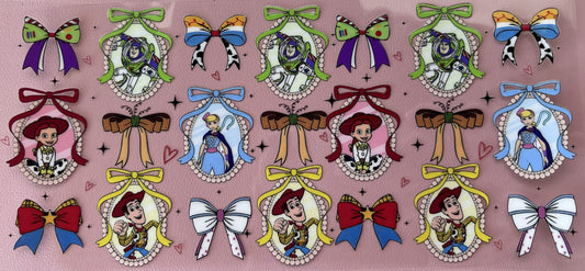 UV DTF wrap characters bows