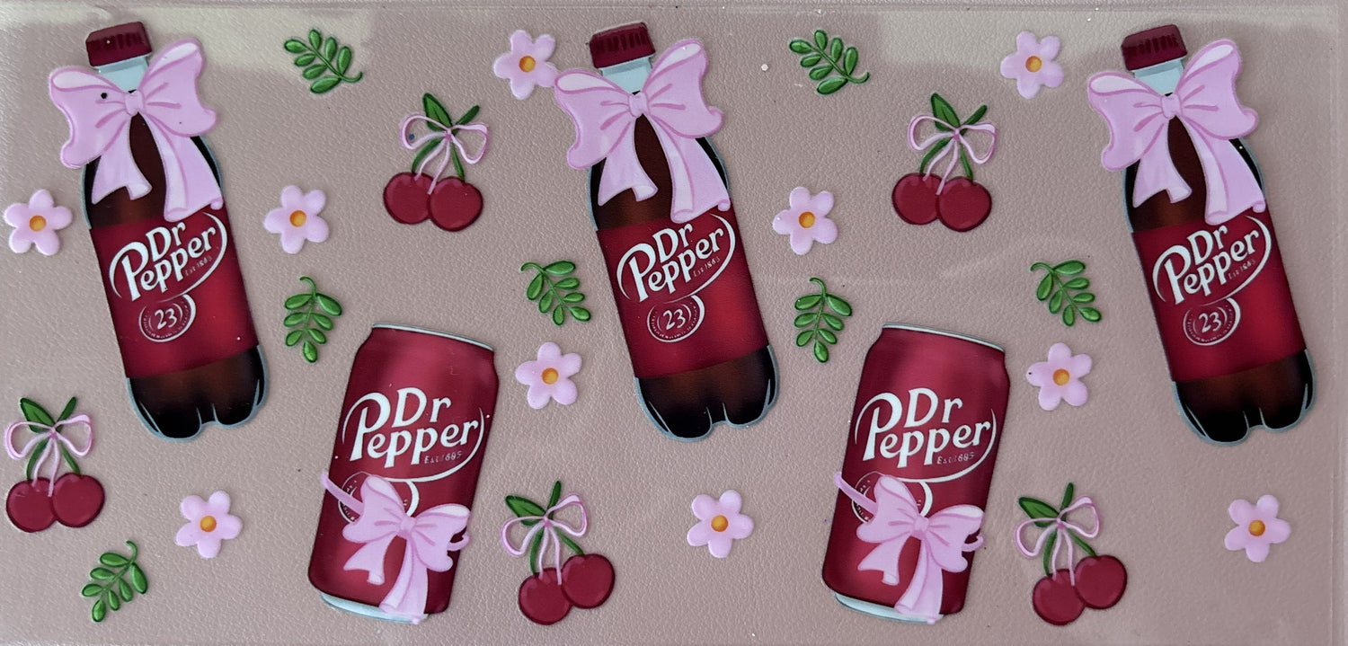 drink soda pop bows cherries