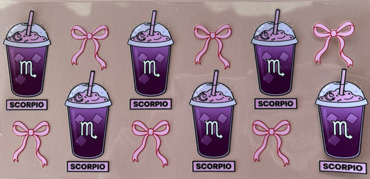 UV DTF wrap drinks zodiac