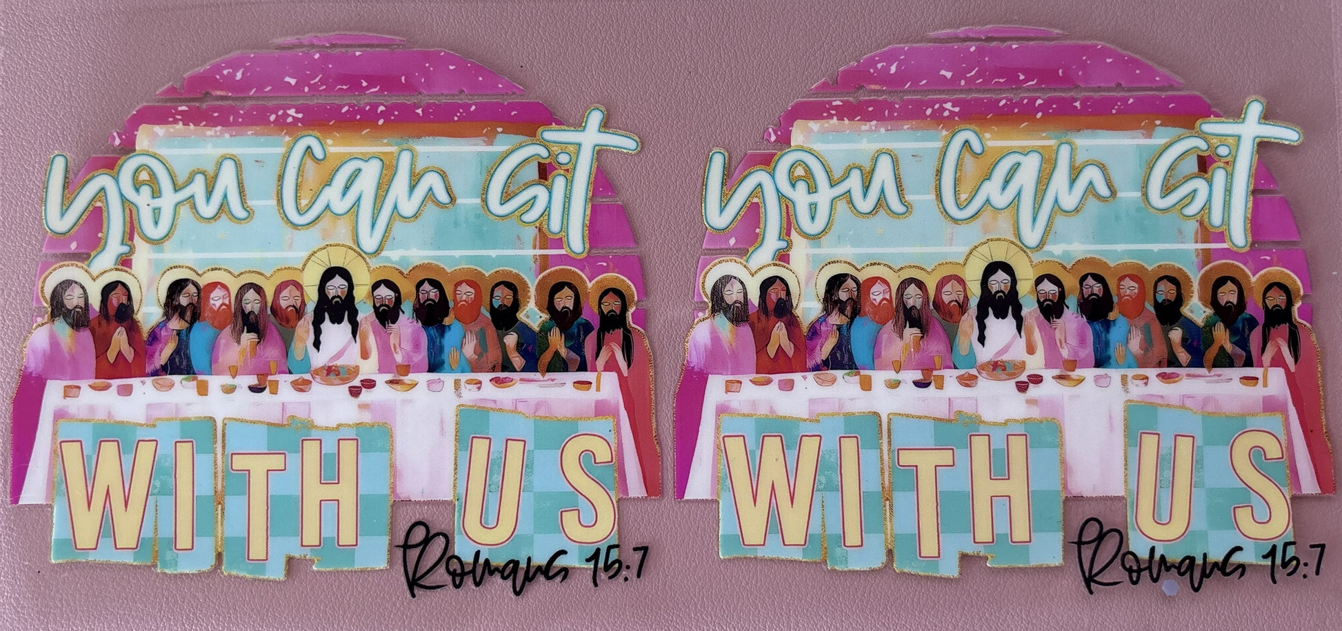 faith colorful uv dtf wrap