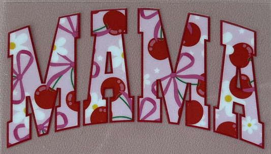 family mama cherries uv dtf wrap