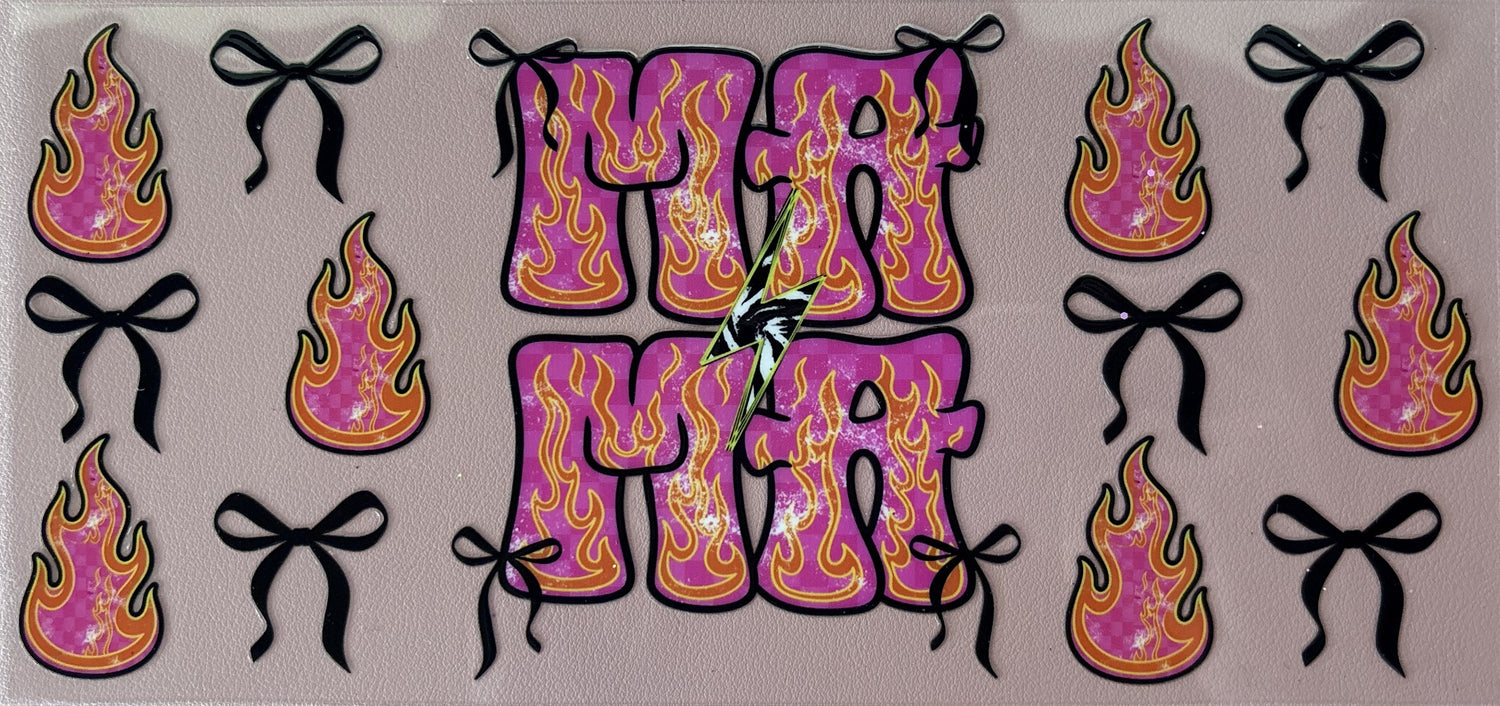 mama flames bows uv dtf wrap