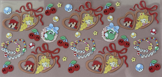 superhero bows cherries hearts princess uv dtf wrap mushrooms