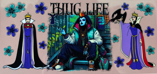 villian, characters, uv dtf cup wrap, floral