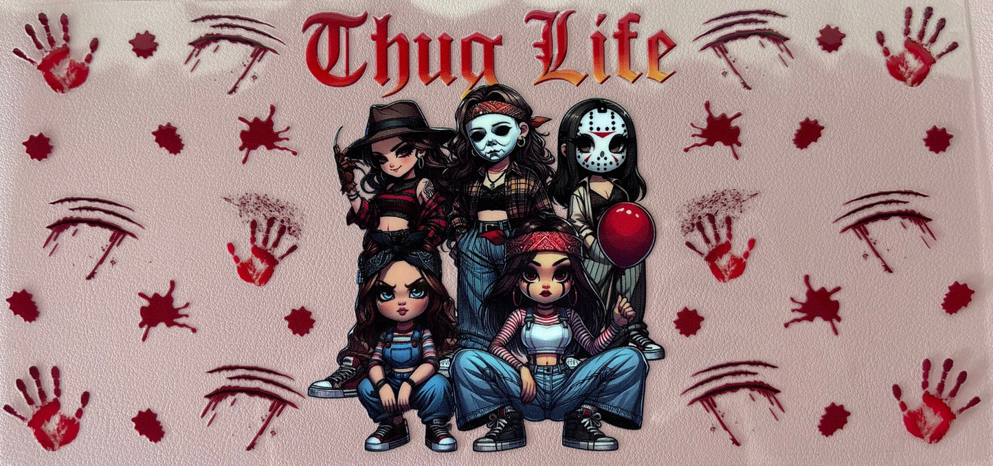 uv dtf wrap, thug life, spooky, halloween, scary, horror