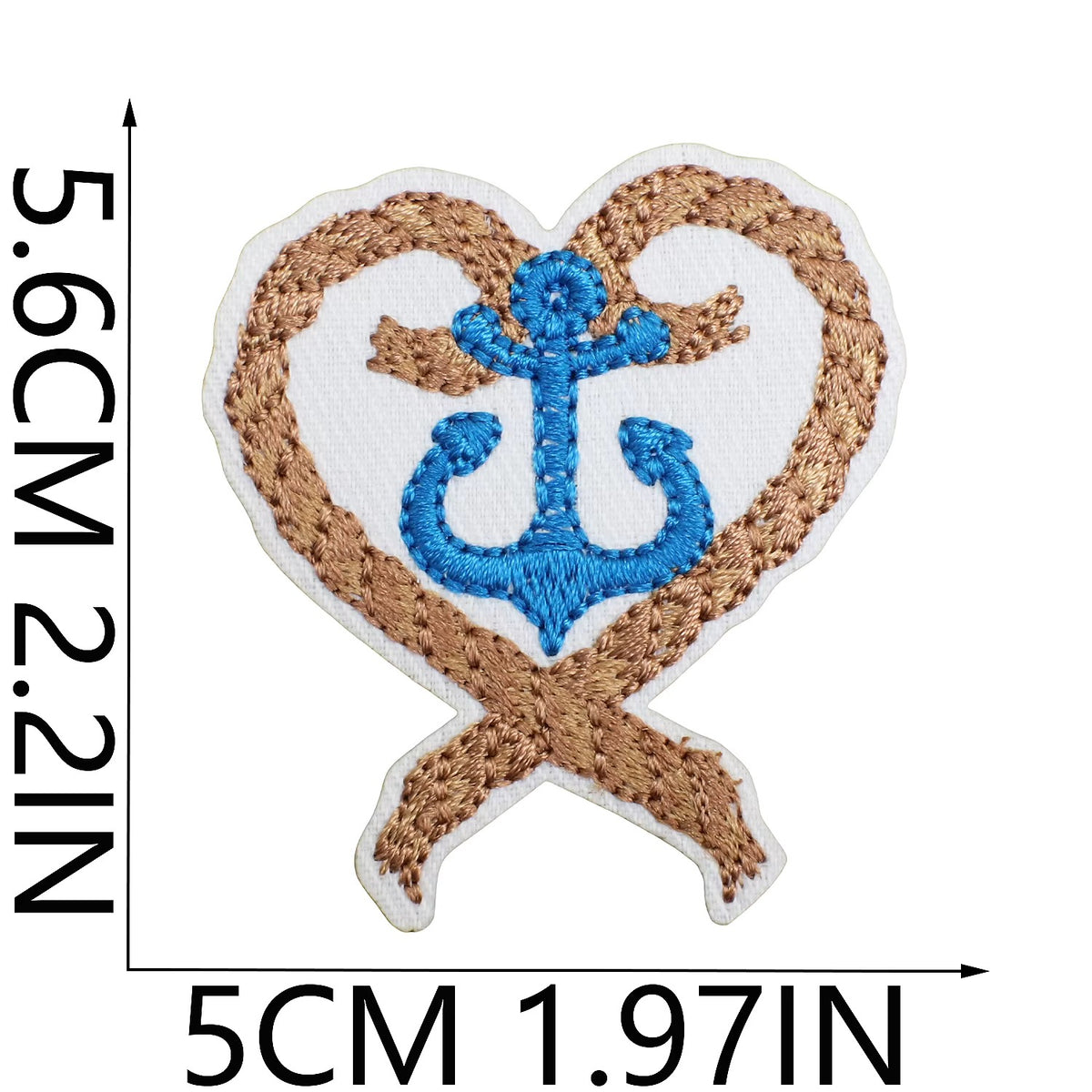 anchor, rope, heart, coastal cowgirl, western patch tote hat